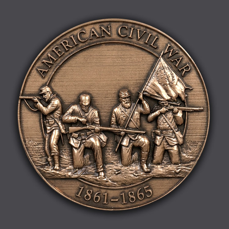 3D-Reliefmedaille  Civil War Reliefmedaille - Infanterie