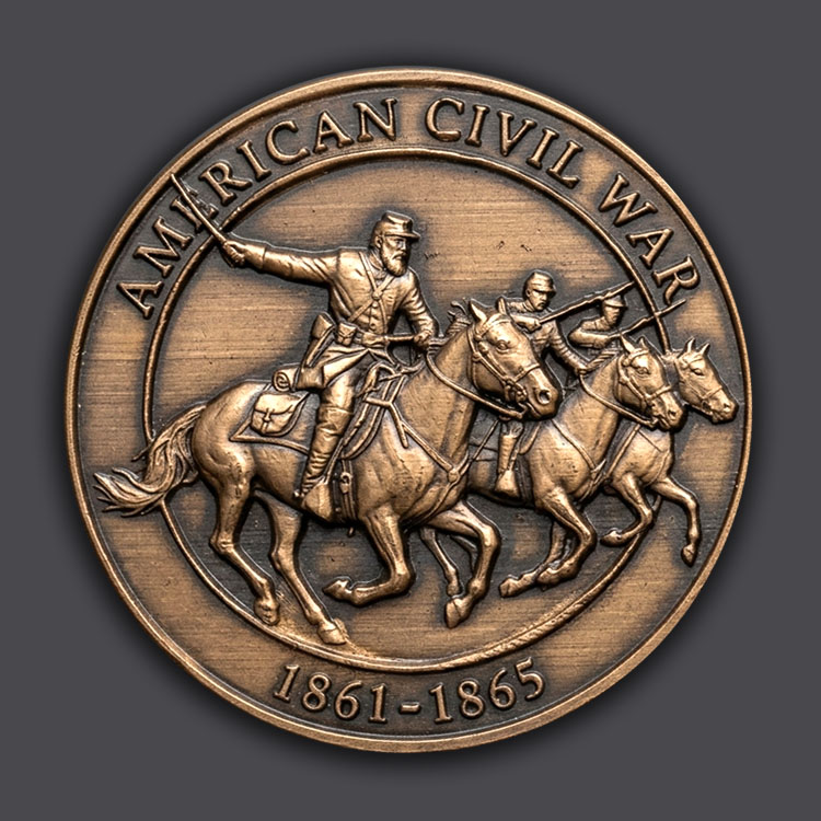 3D-Reliefmedaille  Civil War Reliefmedaille - Kavallerie