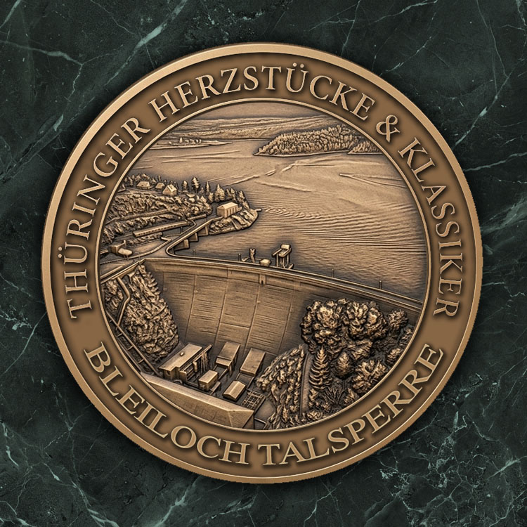 3D-Reliefmedaille  3D-Reliefmedaille „Thüringer Meer“