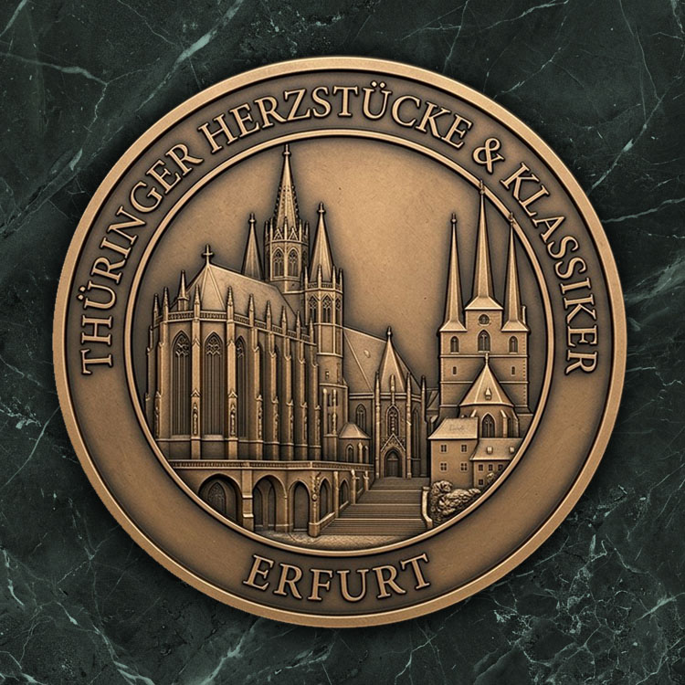 3D-Reliefmedaille  3D-Reliefmedaille „Dom & Severikirche“