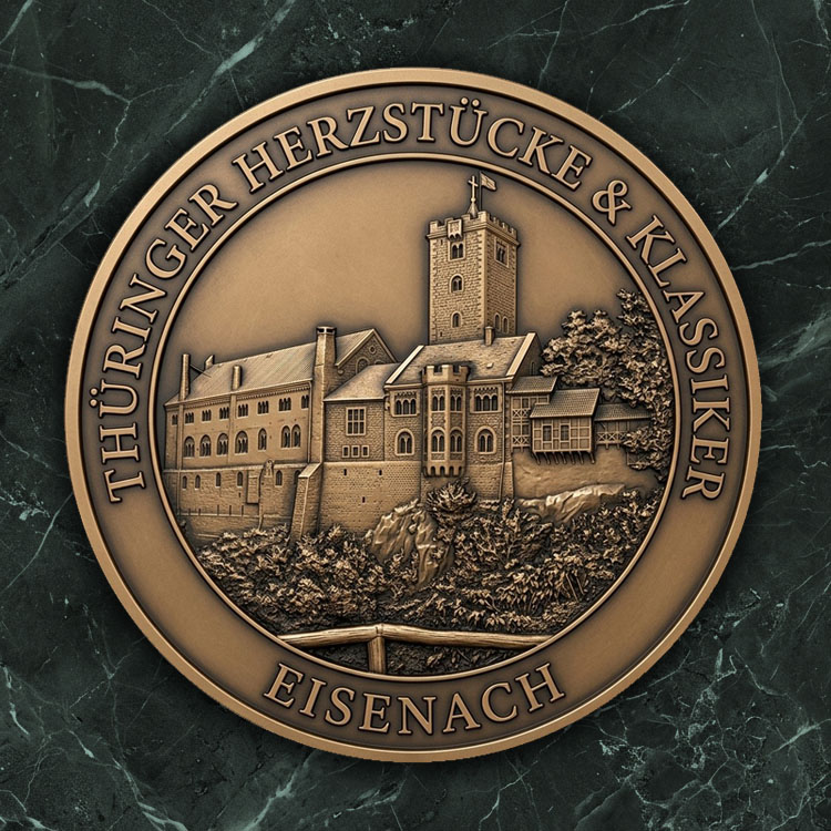 3D-Reliefmedaille  3D-Reliefmedaille „Die Wartburg“